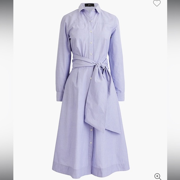J. Crew Dresses & Skirts - J. Crew Tie-waist shirt-dress in end-on-end cotton in PERI